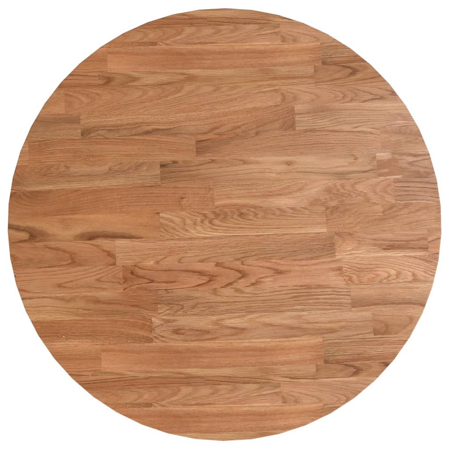 Tafelblad rond Ø40x1,5 cm bewerkt massief eikenhout lichtbruin Ø 40 x 1.5 cm Lichtbruin