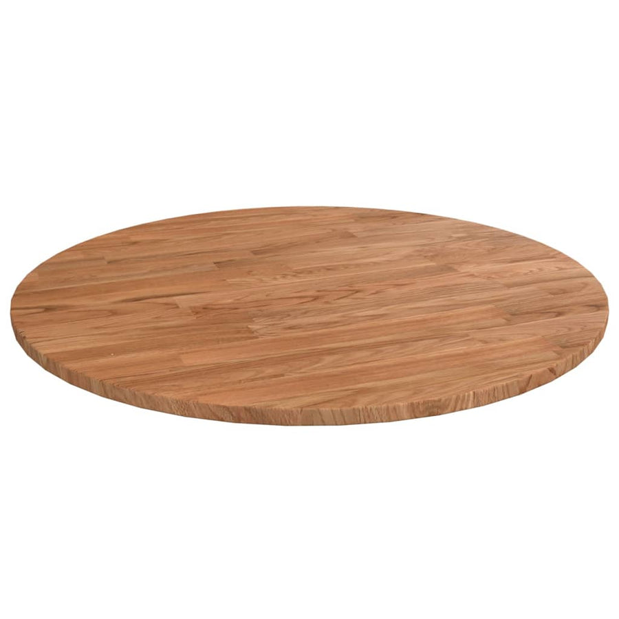 Tafelblad rond Ø50x1,5 cm behandeld massief eiken lichtbruin Ø 50 x 1.5 cm Lichtbruin