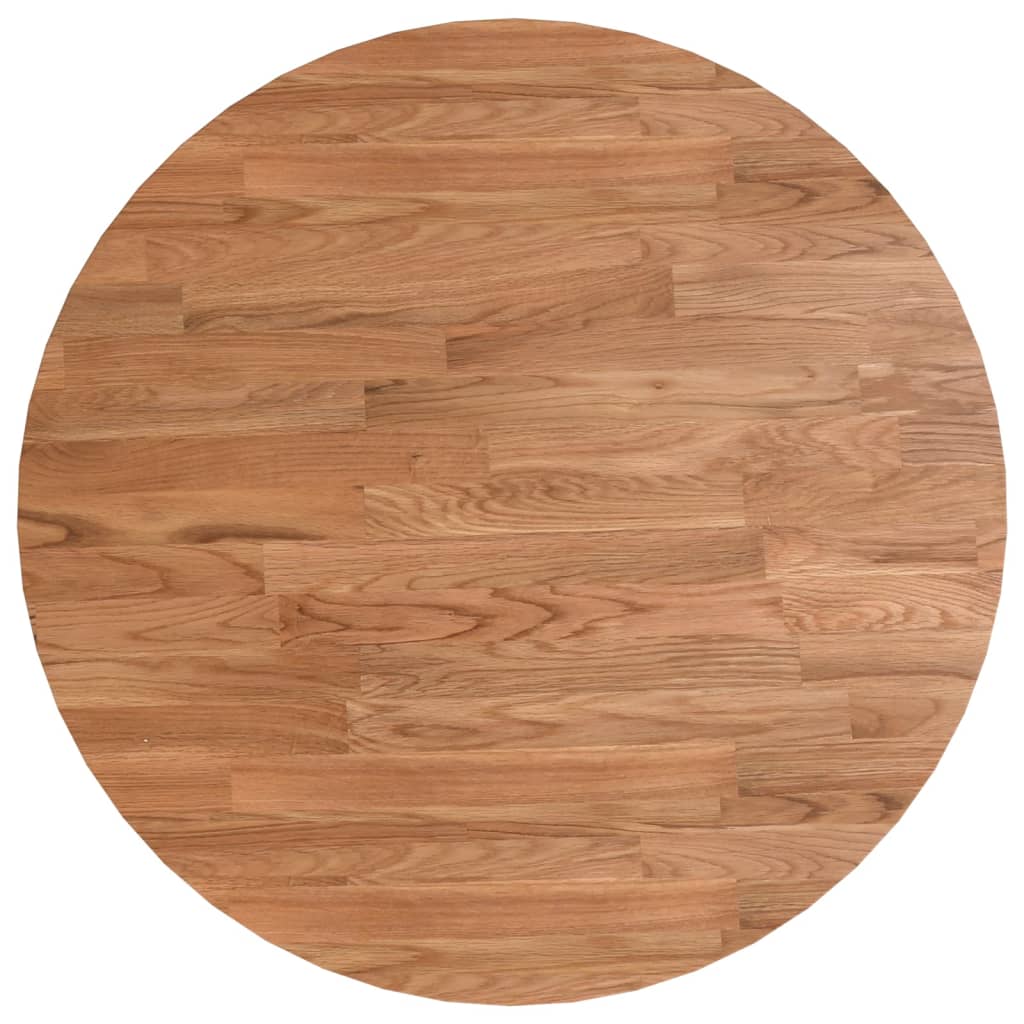 Tafelblad rond Ø50x1,5 cm behandeld massief eiken lichtbruin Ø 50 x 1.5 cm Lichtbruin