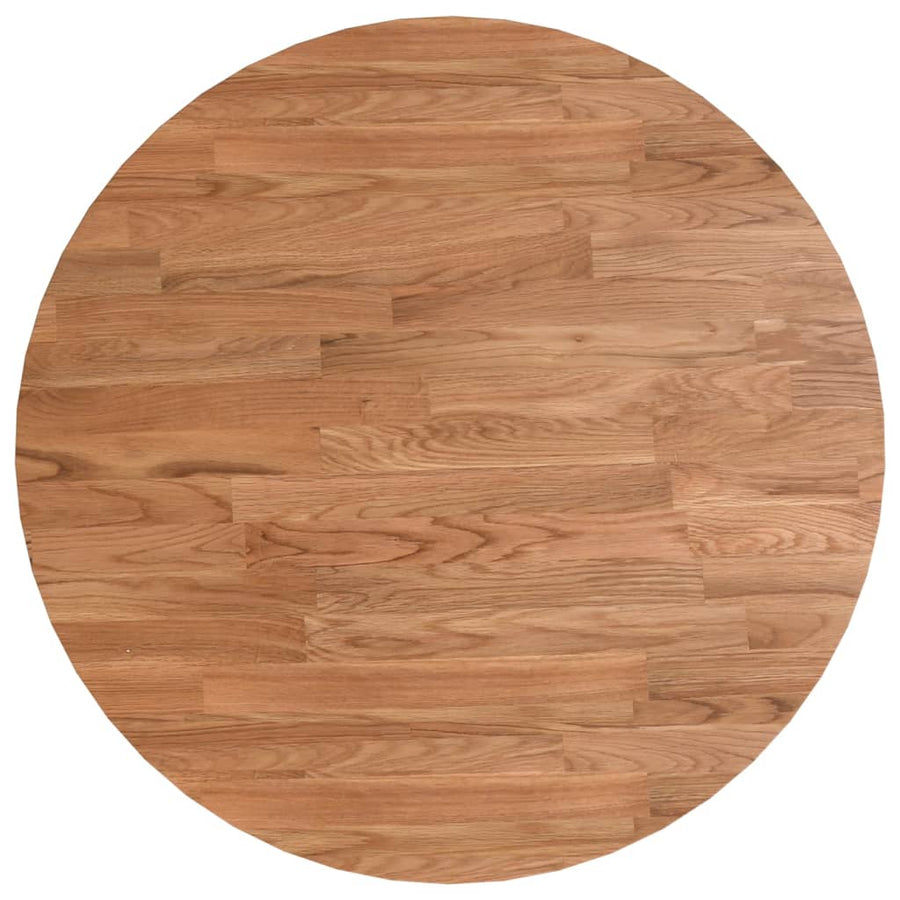Tafelblad rond Ø50x1,5 cm behandeld massief eiken lichtbruin Ø 50 x 1.5 cm Lichtbruin