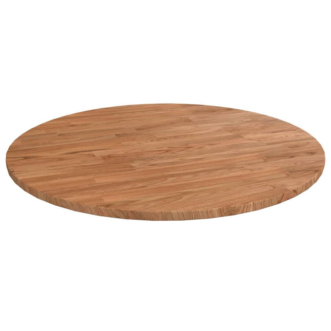 Tafelblad rond Ø 60x1,5 cm bewerkt massief eikenhout lichtbruin Ø 60 x 1.5 cm Lichtbruin