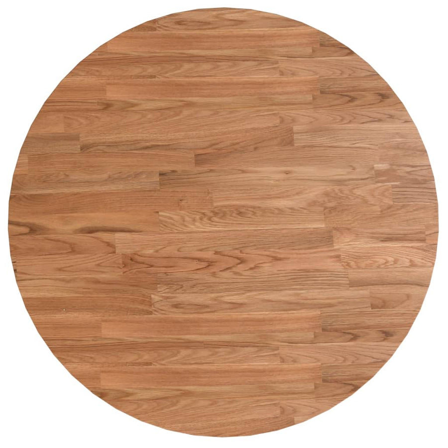Tafelblad rond Ø 60x1,5 cm bewerkt massief eikenhout lichtbruin Ø 60 x 1.5 cm Lichtbruin