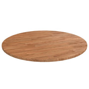 Tafelblad rond Ø80 cm massief eikenhout lichtbruin