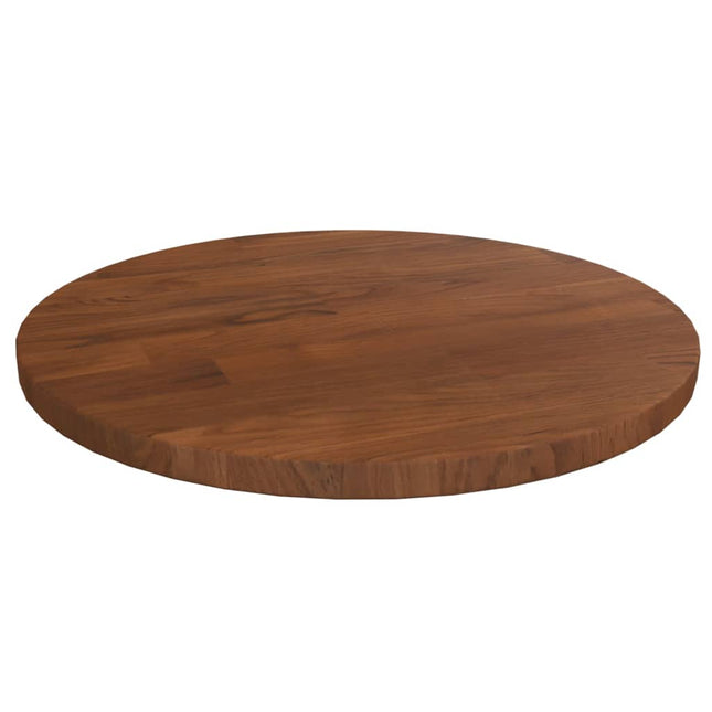 Tafelblad rond Ø30x1,5 cm bewerkt massief eikenhout donkerbruin Ø 30 x 1.5 cm Donkerbruin