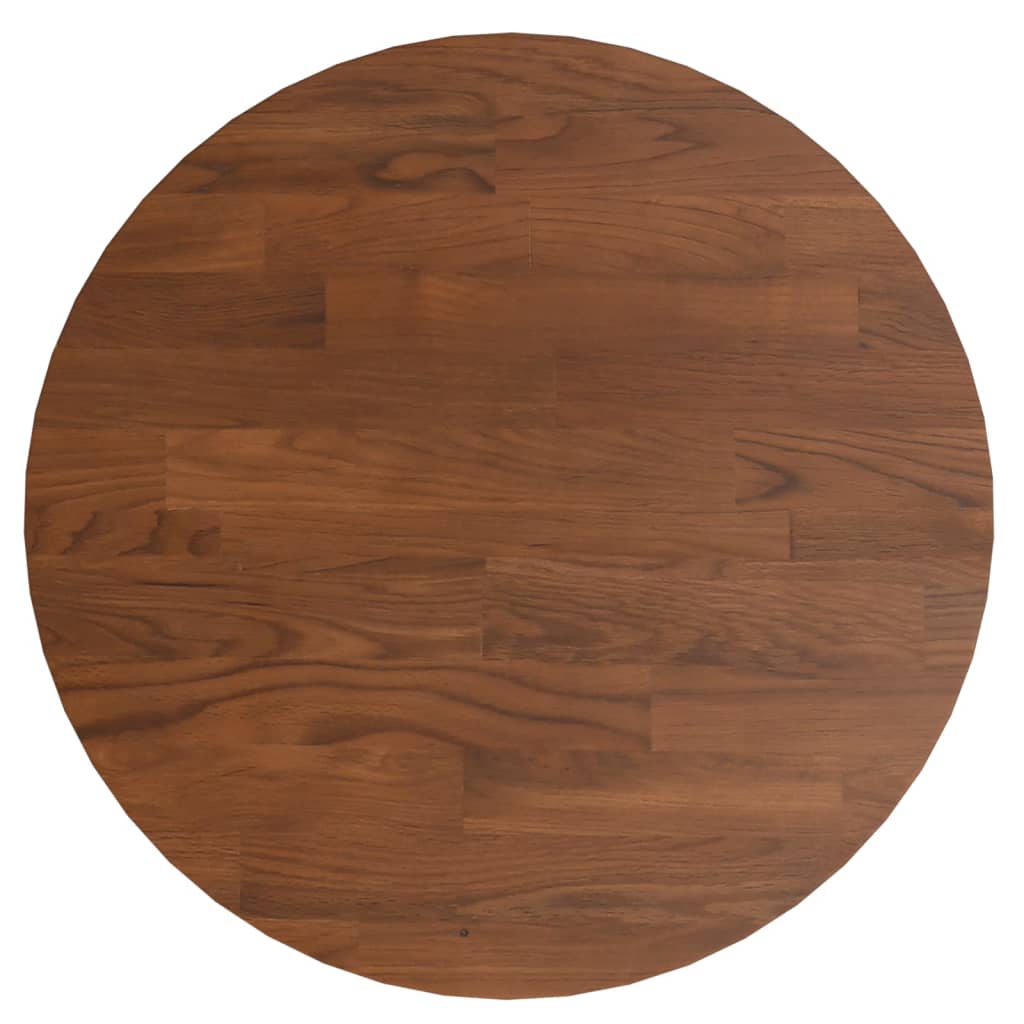 Tafelblad rond Ø30x1,5 cm bewerkt massief eikenhout donkerbruin Ø 30 x 1.5 cm Donkerbruin