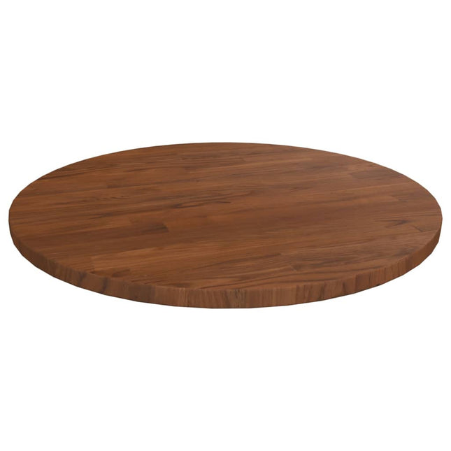 Tafelblad rond Ø40x1,5 cm bewerkt massief eikenhout donkerbruin Ø 40 x 1.5 cm Donkerbruin