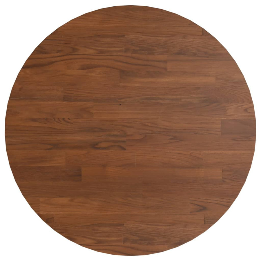 Tafelblad rond Ø40x1,5 cm bewerkt massief eikenhout donkerbruin Ø 40 x 1.5 cm Donkerbruin