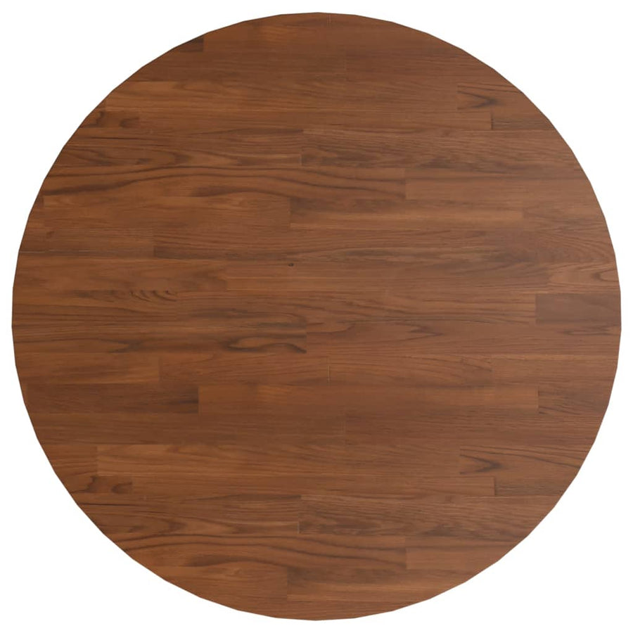 Tafelblad rond Ø50x1,5 cm bewerkt massief eikenhout donkerbruin Ø 50 x 1.5 cm Donkerbruin
