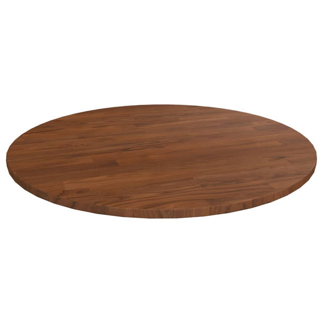 Tafelblad rond Ø60x1,5 cm bewerkt massief eikenhout donkerbruin Ø 60 x 1.5 cm Donkerbruin