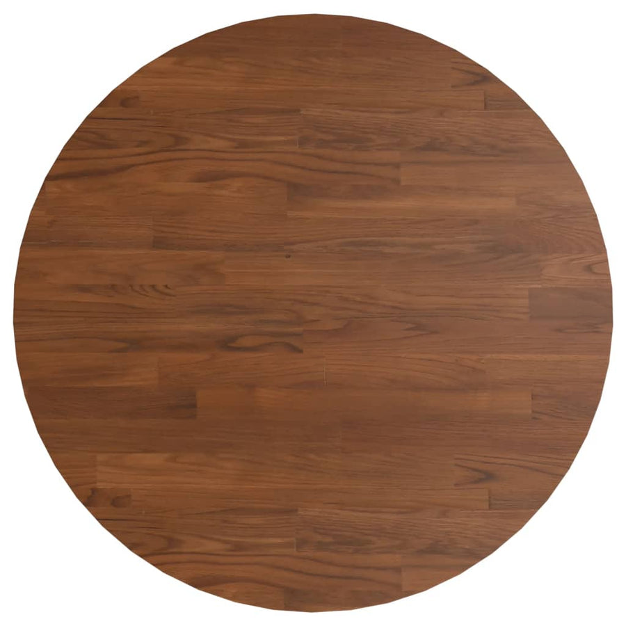 Tafelblad rond Ø60x1,5 cm bewerkt massief eikenhout donkerbruin Ø 60 x 1.5 cm Donkerbruin
