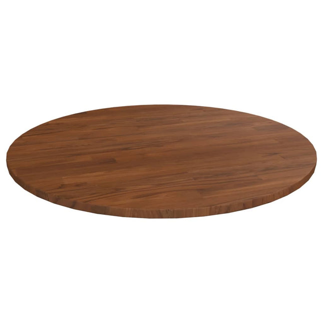 Tafelblad rond Ø70x1,5 cm bewerkt massief eikenhout donkerbruin Ø 70 x 1.5 cm Donkerbruin