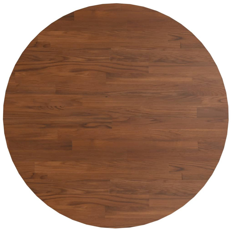 Tafelblad rond Ø70x1,5 cm bewerkt massief eikenhout donkerbruin Ø 70 x 1.5 cm Donkerbruin