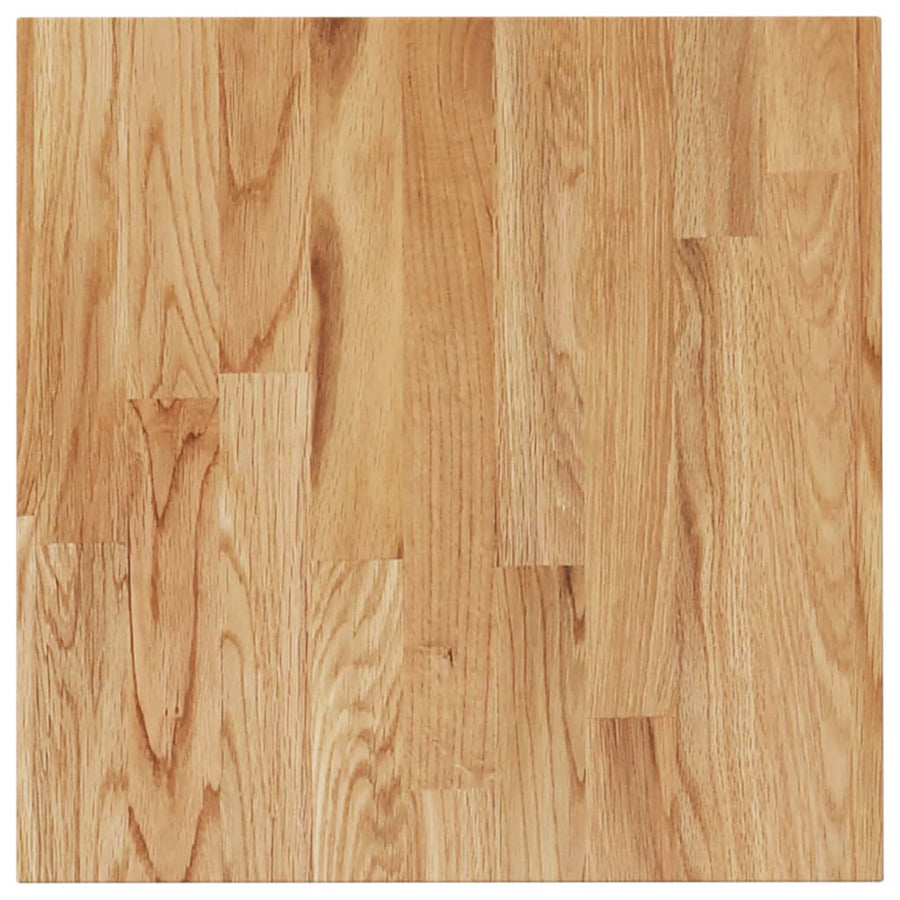 Tafelblad vierkant 60x60x,5 cm massief eiken 60 x 60 x 1.5 cm Lichtbruin
