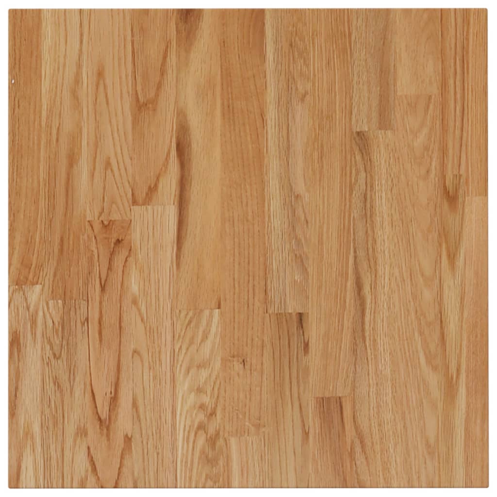 Tafelblad vierkant 70x70x1,5cm massief eiken lichtbruin 70 x 70 x 1.5 cm Lichtbruin