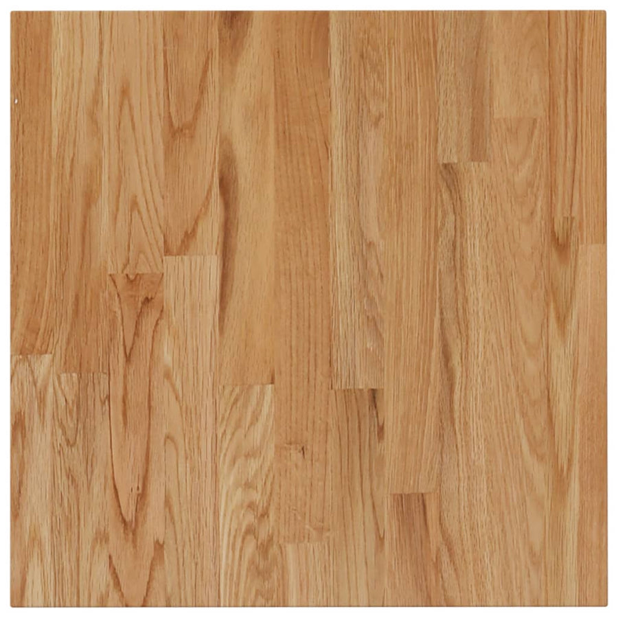 Tafelblad vierkant 70x70x1,5cm massief eiken lichtbruin 70 x 70 x 1.5 cm Lichtbruin