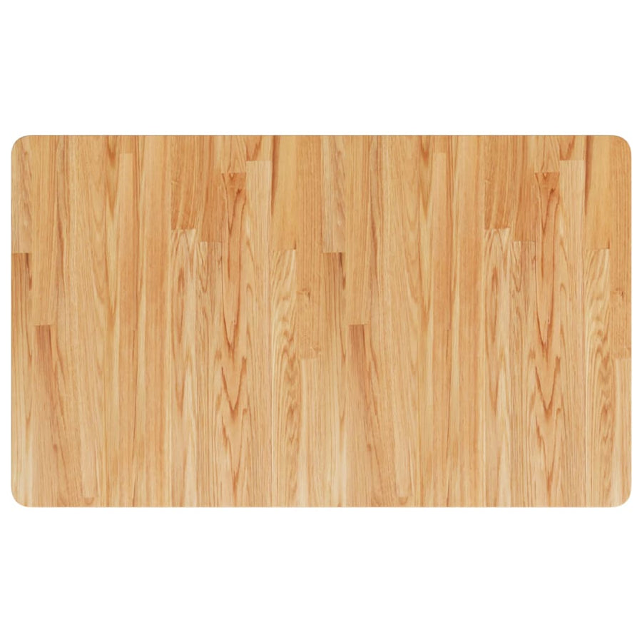 Wastafelblad 100X60X1,5 Cm Behandeld Massief Hout Lichtbruin 100 x 60 x 1.5 cm