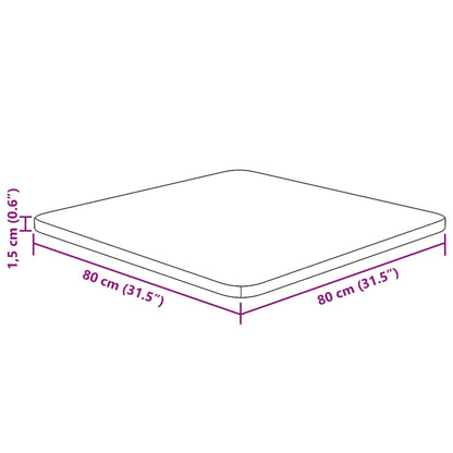 Tafelblad Vierkant 80X80X,5Cm Behandeld Eiken 80 x 80 x 1.5 cm Donkerbruin
