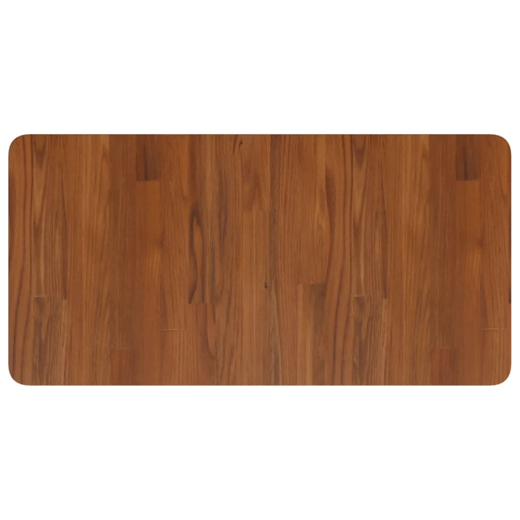 Wastafelblad 80X40X1,5 Cm Behandeld Massief Hout Donkerbruin 80 x 40 x 1.5 cm