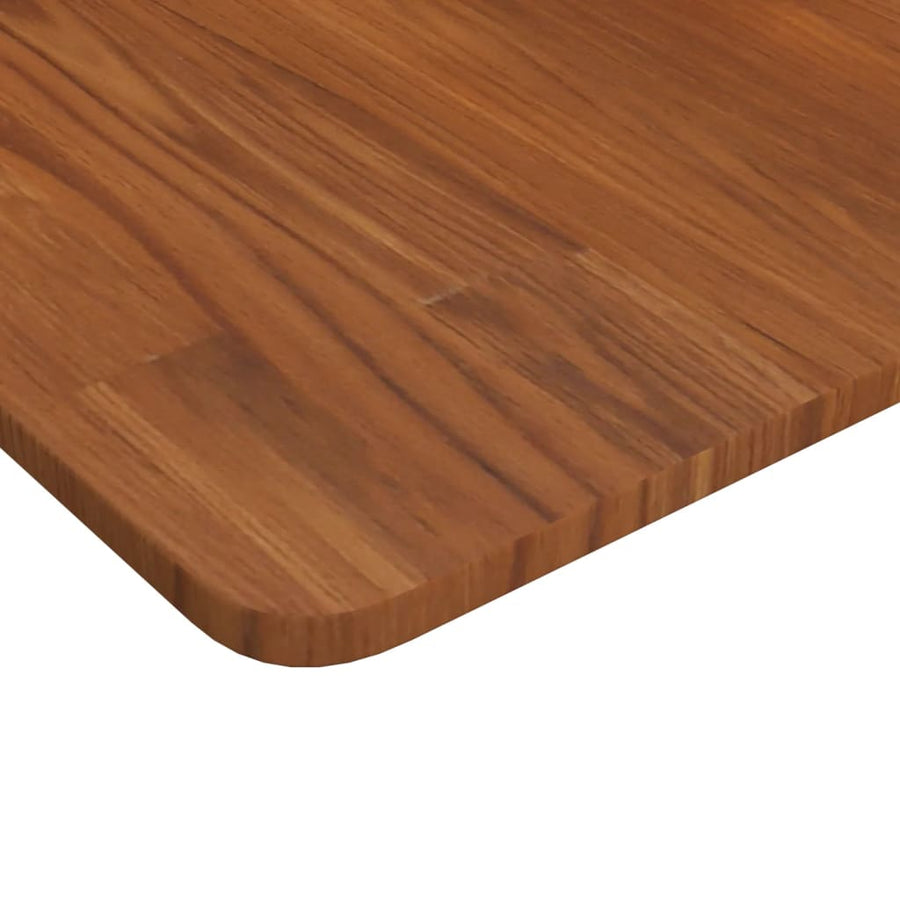 Wastafelblad 80X40X1,5 Cm Behandeld Massief Hout Donkerbruin 80 x 40 x 1.5 cm