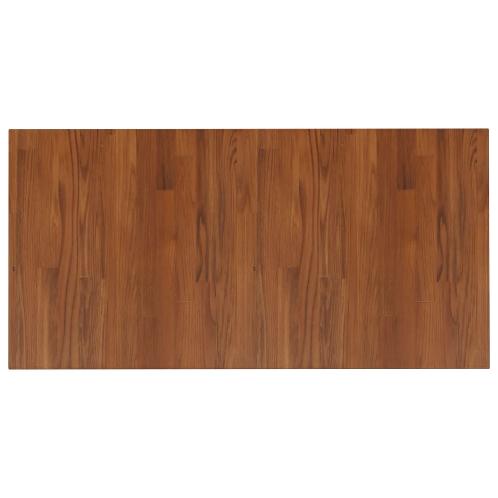 Wastafelblad 100X50X1,5Cm Behandeld Massief Hout Donkerbruin 100 x 50 x 1.5 cm