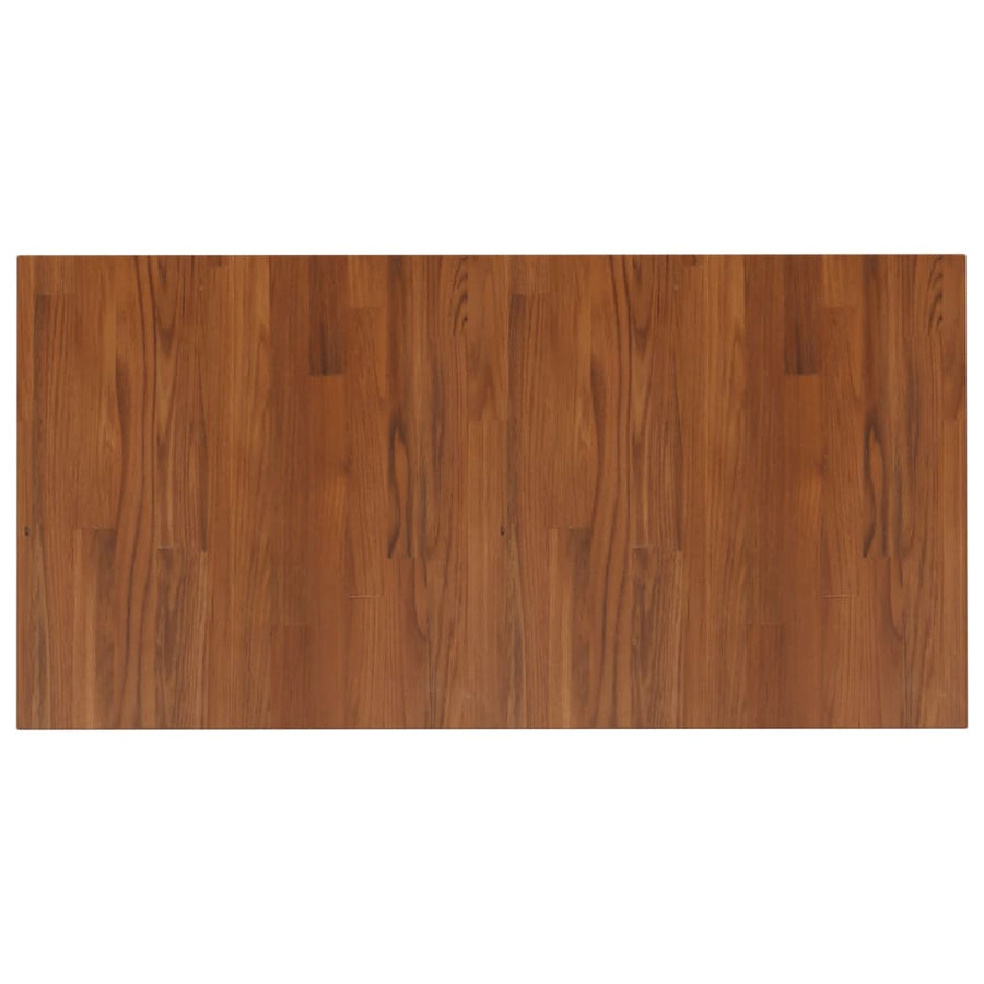 Wastafelblad 100X50X1,5Cm Behandeld Massief Hout Donkerbruin 100 x 50 x 1.5 cm