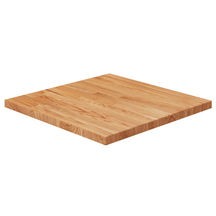 Tafelblad vierkant 50x50x2,5cm massief eiken 50 x 50 x 2.5 cm Lichtbruin