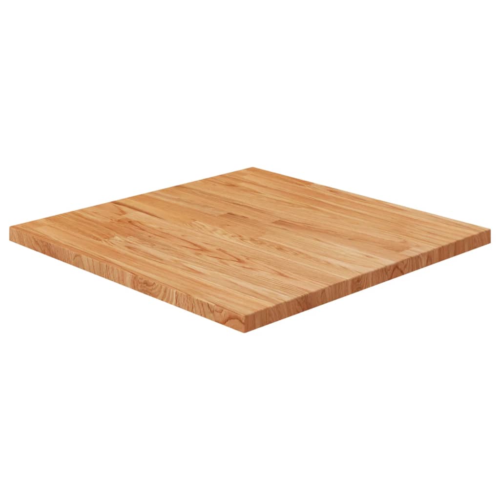 Tafelblad vierkant 60x60x2,5cm massief eiken lichtbruin 60 x 60 x 2.5 cm Lichtbruin