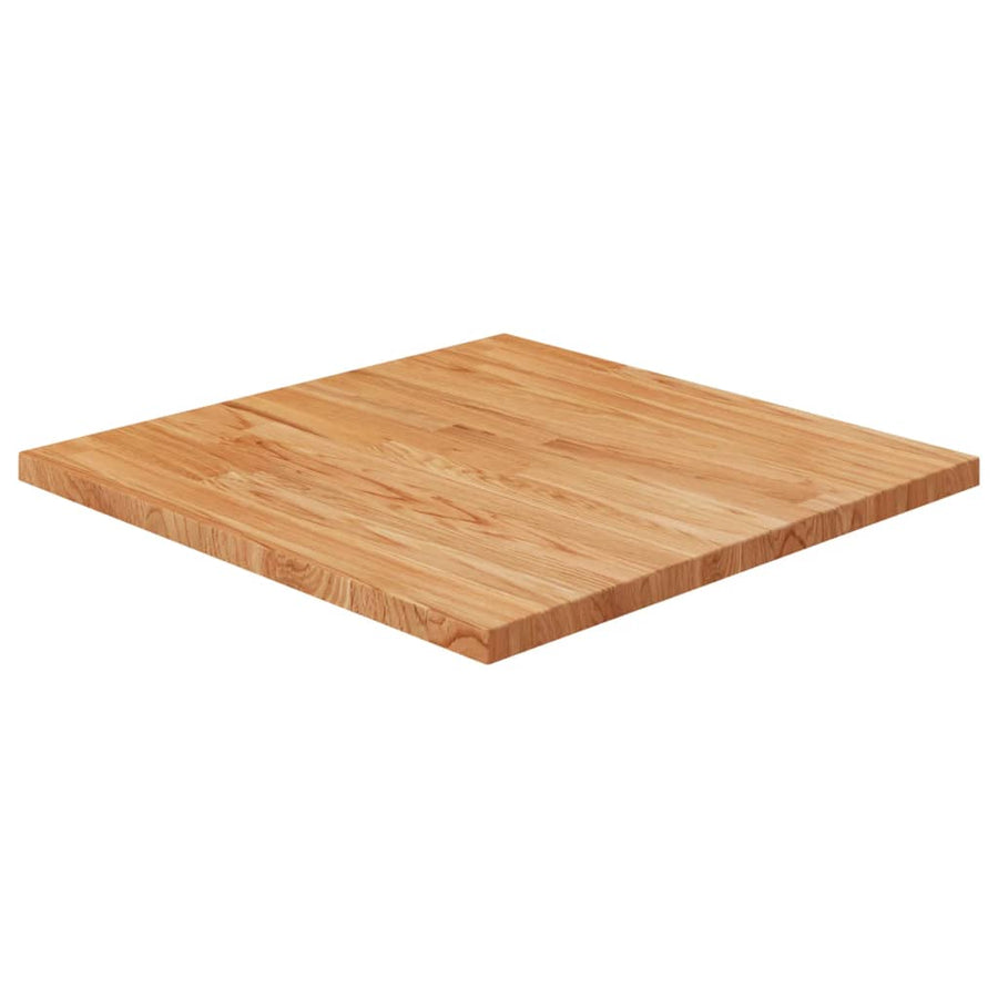 Tafelblad vierkant 60x60x2,5cm massief eiken lichtbruin 60 x 60 x 2.5 cm Lichtbruin