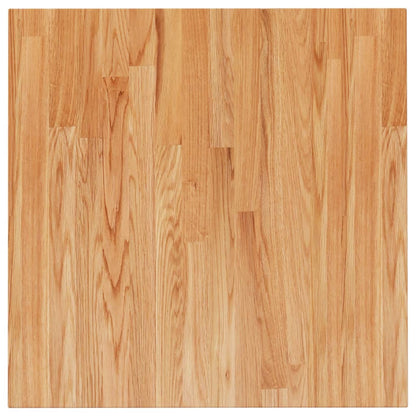 Tafelblad vierkant 60x60x2,5cm massief eiken lichtbruin 60 x 60 x 2.5 cm Lichtbruin