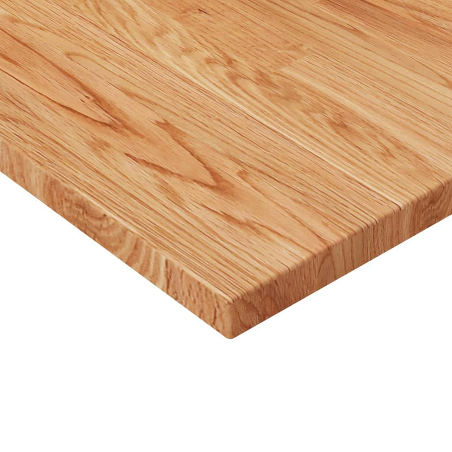 Tafelblad vierkant 70x70x2,5cm massief eiken lichtbruin 70 x 70 x 2.5 cm Lichtbruin