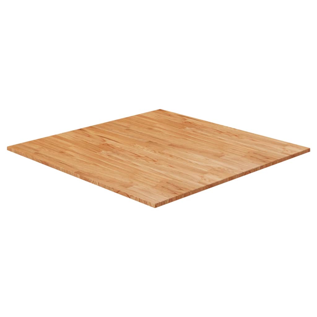 Tafelblad vierkant 90x90x2,5 cm massief eiken 90 x 90 x 2.5 cm Lichtbruin