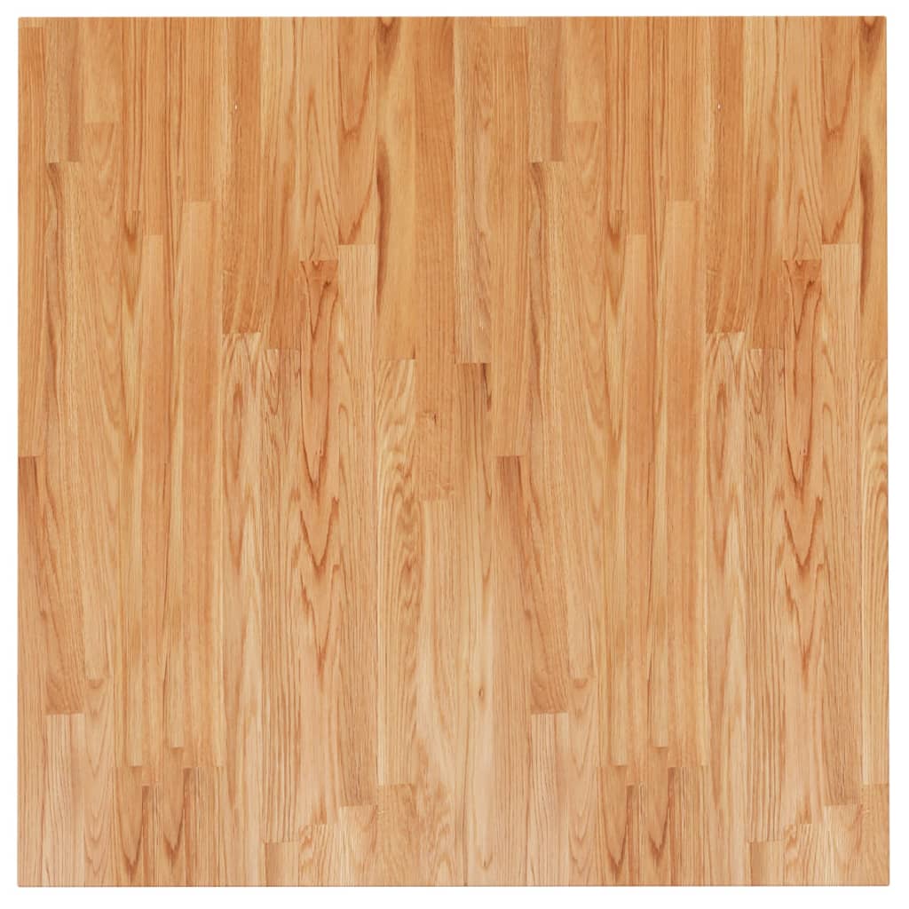 Tafelblad vierkant 90x90x2,5 cm massief eiken 90 x 90 x 2.5 cm Lichtbruin