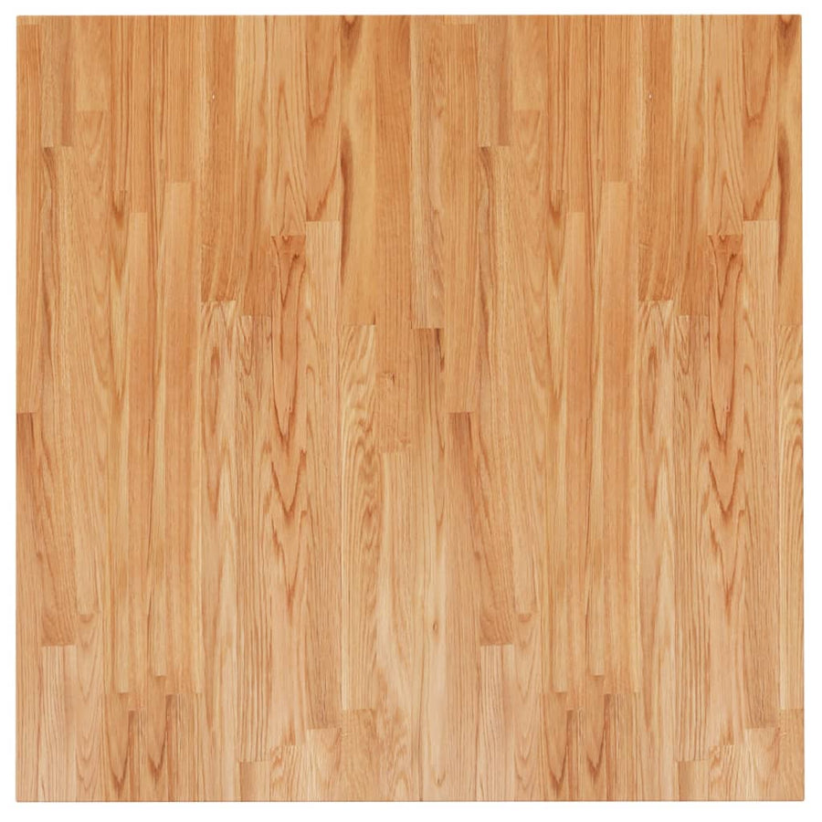Tafelblad vierkant 90x90x2,5 cm massief eiken 90 x 90 x 2.5 cm Lichtbruin