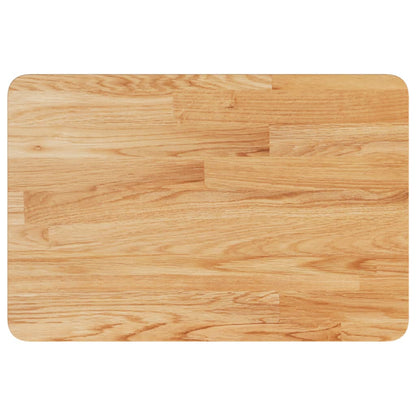 Wastafelblad 60X40X2,5Cm Behandeld Massief Hout Lichtbruin 60 x 40 x 2.5 cm