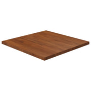 Tafelblad vierkant 60x60x2,5 cm eiken donkerbruin
