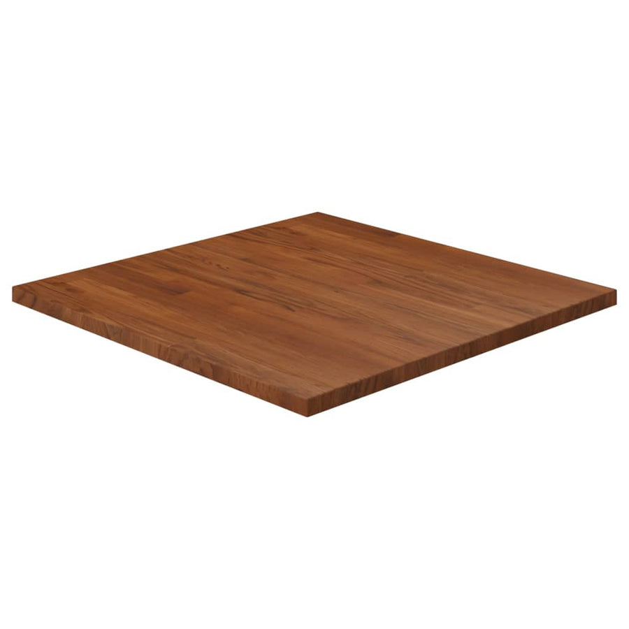 Tafelblad vierkant 70x70x2,5cm behandeld eiken donkerbruin 70 x 70 x 2.5 cm Donkerbruin