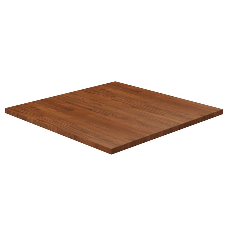 Tafelblad vierkant 80x80x2,5cm behandeld eiken donkerbruin 80 x 80 x 2.5 cm Donkerbruin