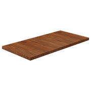 Wastafelblad massief hout 80x40x2,5cm donkerbruin