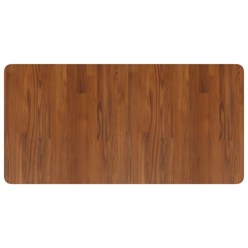 Wastafelblad 100X50X2,5Cm Behandeld Massief Hout Donkerbruin