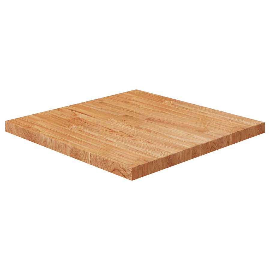 Tafelblad vierkant 70x70x4cm massief eiken 70 x 70 x 4 cm Lichtbruin