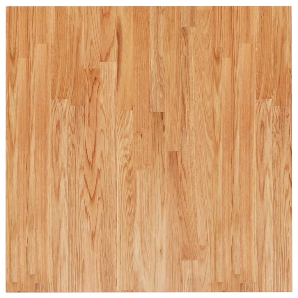 Tafelblad vierkant 70x70x4cm massief eiken 70 x 70 x 4 cm Lichtbruin