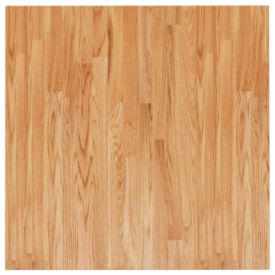 Tafelblad vierkant 70x70x4cm massief eiken 70 x 70 x 4 cm Lichtbruin