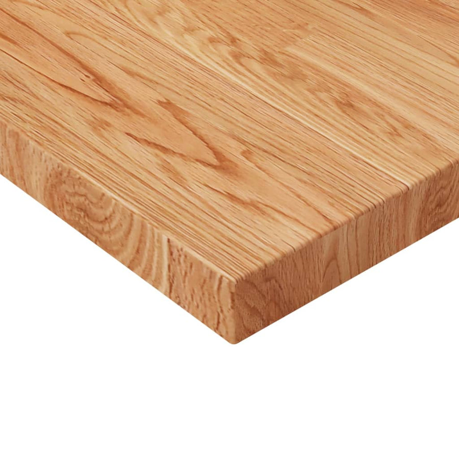 Tafelblad vierkant 70x70x4cm massief eiken 70 x 70 x 4 cm Lichtbruin