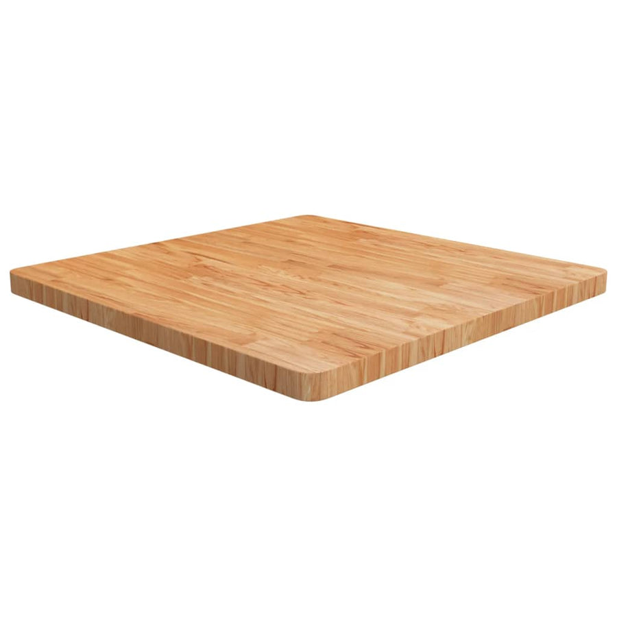 Tafelblad Vierkant 80X80X4Cm Massief Eikenhout Lichtbruin 1 80 x 80 x 4 cm