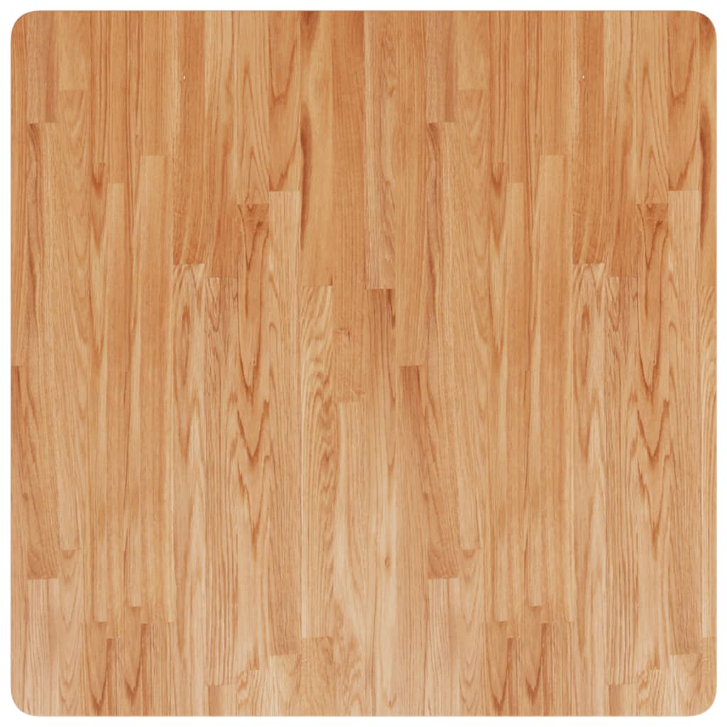 Tafelblad Vierkant 80X80X4Cm Massief Eikenhout Lichtbruin 1 80 x 80 x 4 cm