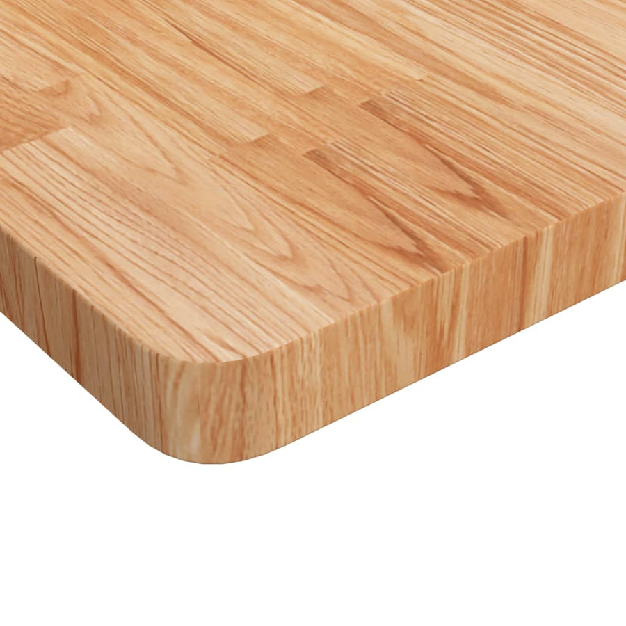 Tafelblad Vierkant 80X80X4Cm Massief Eikenhout Lichtbruin 1 80 x 80 x 4 cm