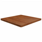 Tabletop square 80x80x4cm treated dark brown oak