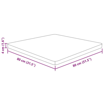 Tafelblad Vierkant 80X80X4Cm Behandeld Eiken Donkerbruin 1 80 x 80 x 4 cm