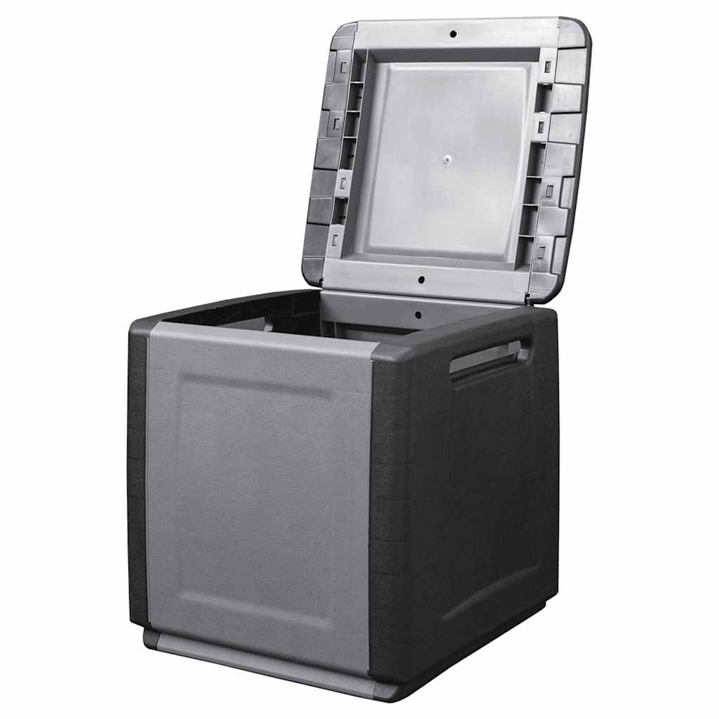 Tuinbox 130 L Donkergrijs En Zwart 54 x 53 x 57 cm