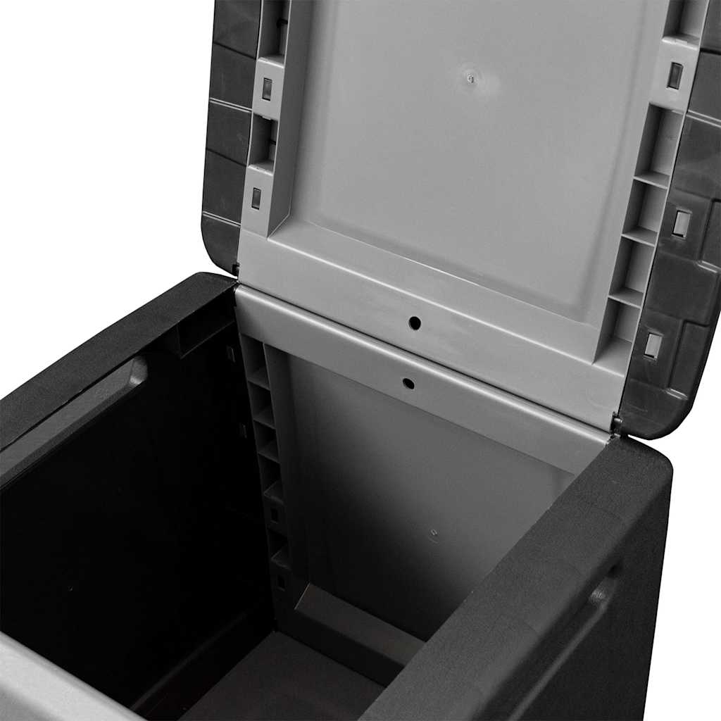 Tuinbox 130 L Donkergrijs En Zwart 54 x 53 x 57 cm